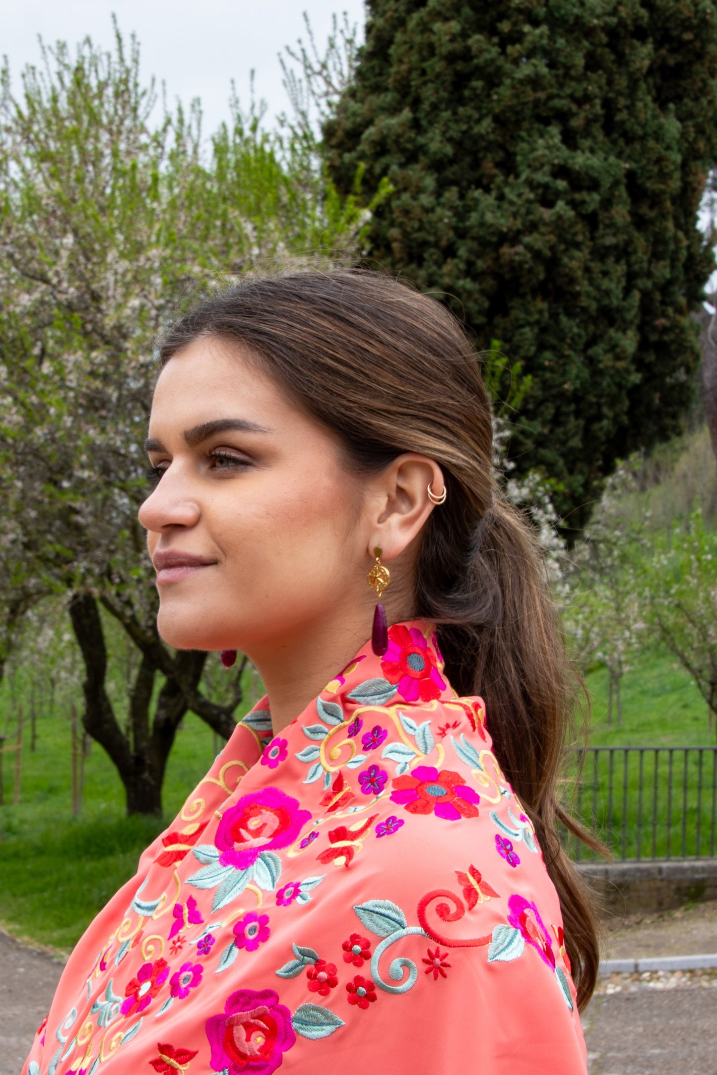 Pendientes Tinto