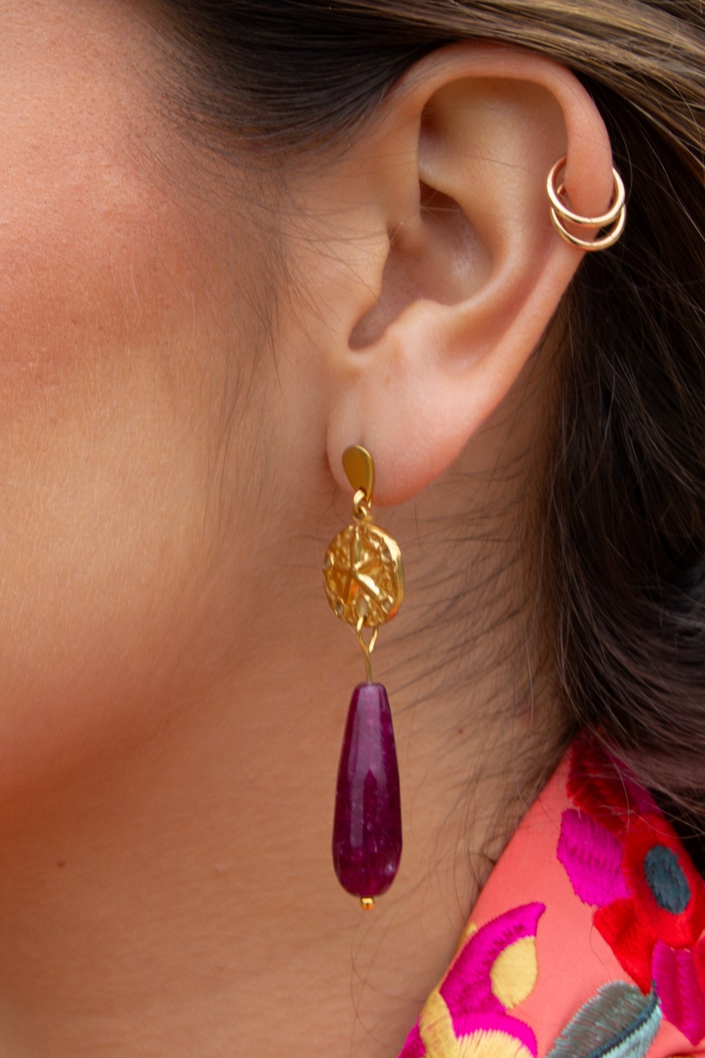 Pendientes Tinto