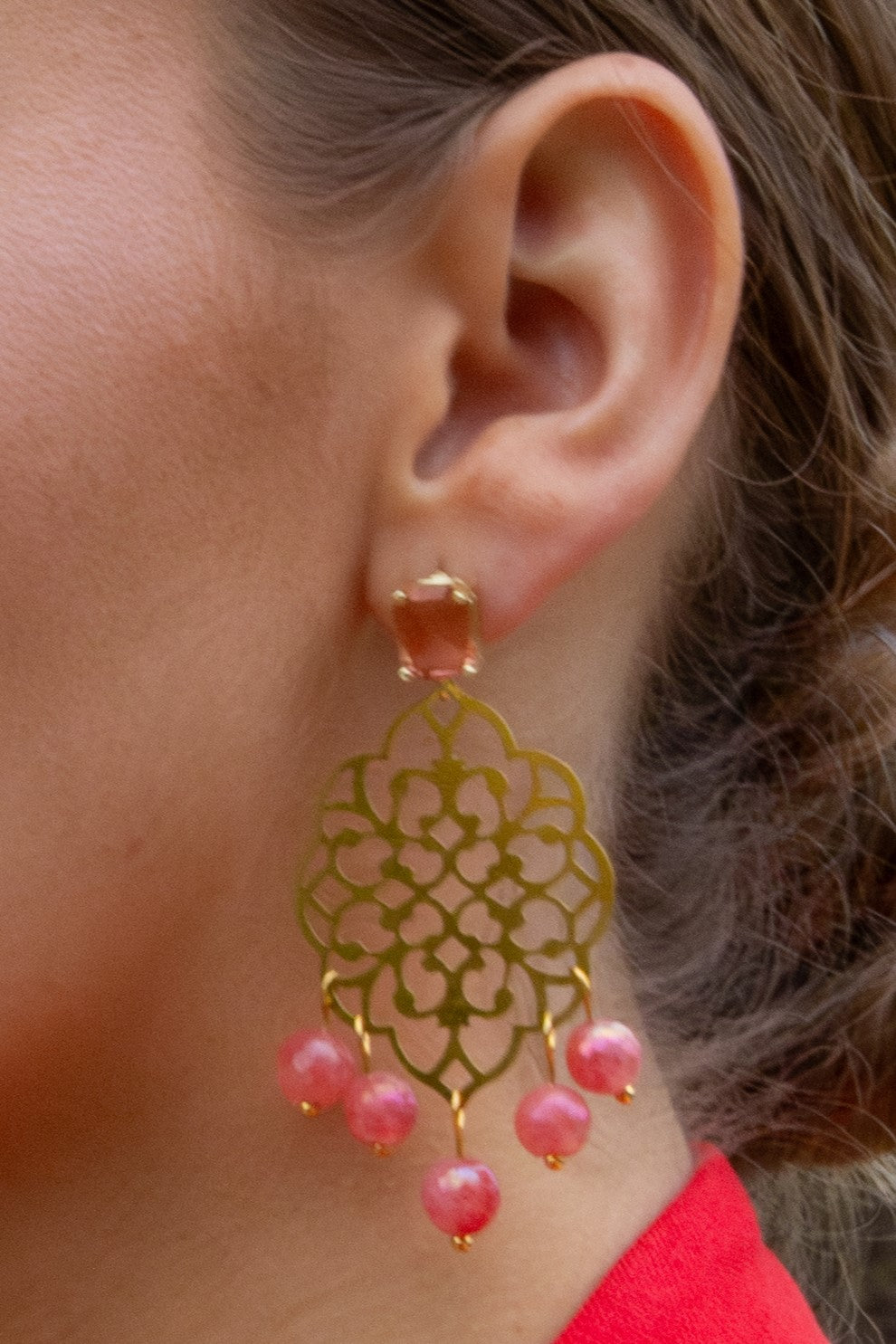 Pendientes Peonía